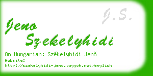 jeno szekelyhidi business card